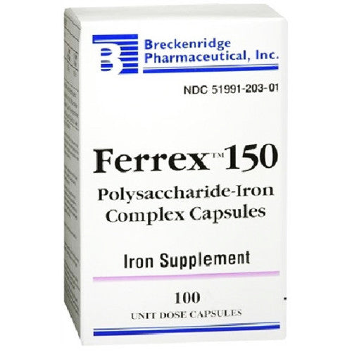 Breckenridge Pharmaceutical Ferrex 150 Iron Complex Capsules - 100 Ea